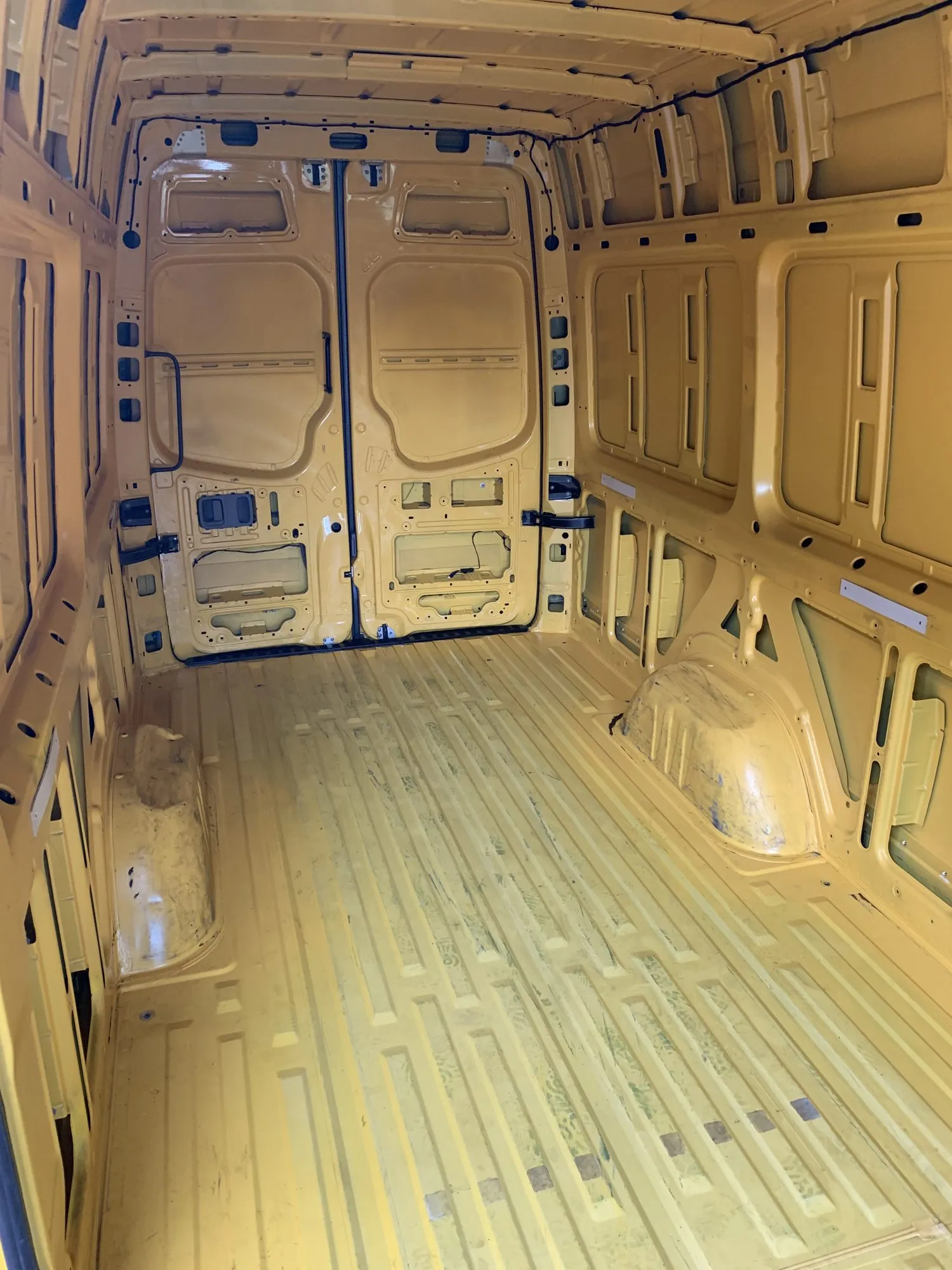 Empty cargo area before the build