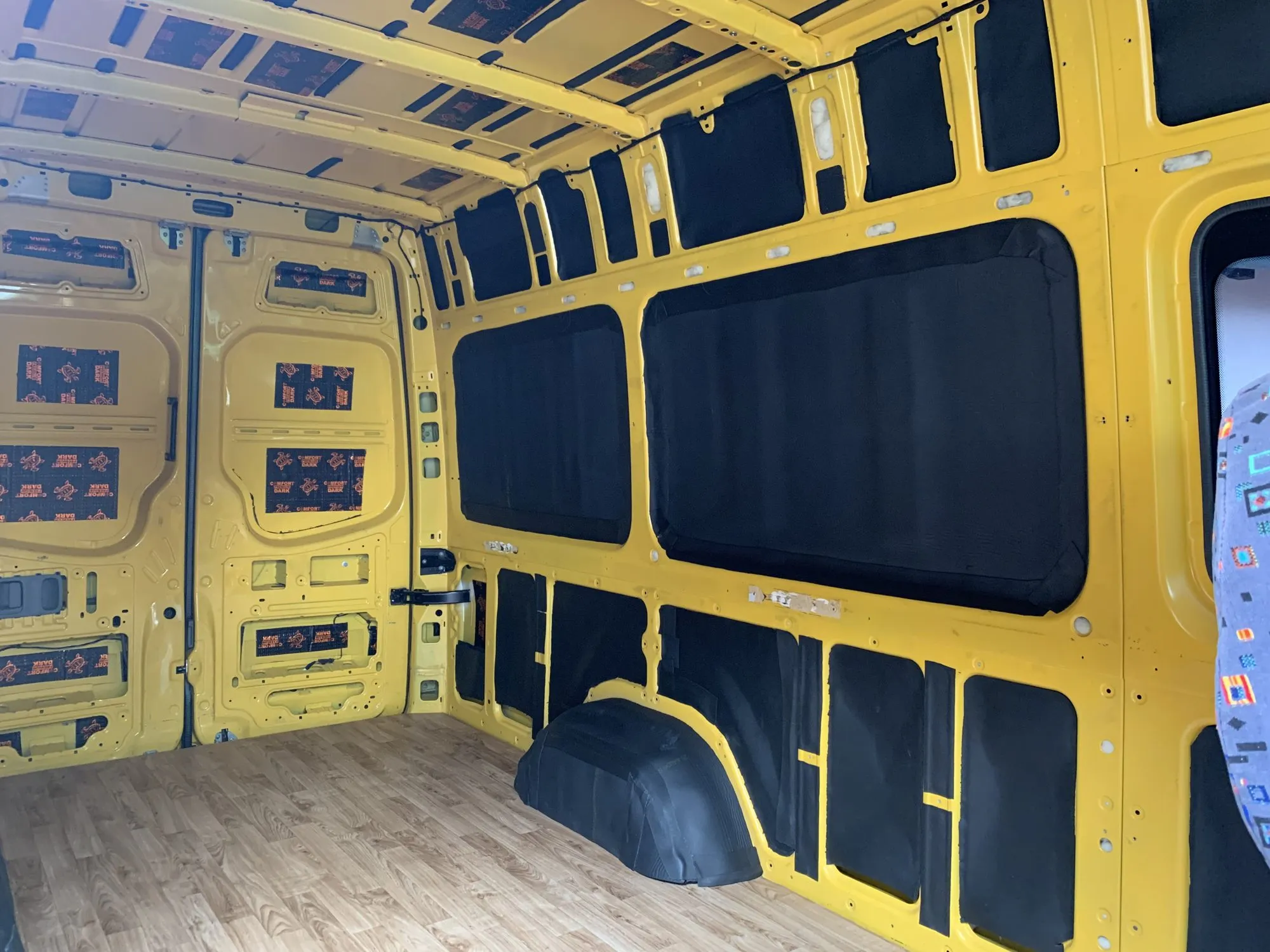 Comfortmat sound deadening on the bare metal
